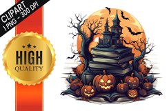 Halloween Books Sublimation Clipart Bundle Product Image 4