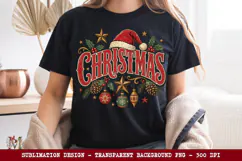 Christmas PNG, Vintage Santa Hat Holiday Sublimation Product Image 7