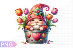 Spring Gnome Clipart - Gnome sublimation PNG Design Product Image 1