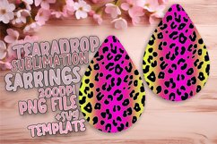 Stylish Leopard Print Glitter Teardrop PNG Product Image 1
