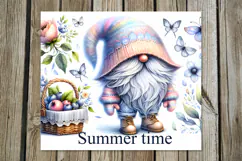 Summer gnomes | flowers Skinny tumbler Sublimation design P2 Product Image 5