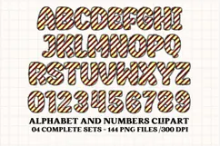 Christmas Alphabet png clipart, christmas letters doodle Product Image 3