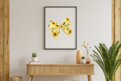 Butter Yellow Sunflower Coquette Bow Clipart Product Image 8