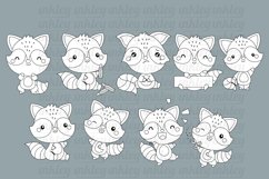 Black and White Coloring Raccoon Product Image 2