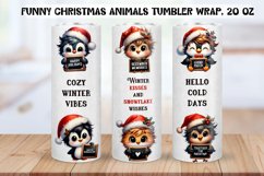 Funny christmas characters Tumbler Wraps|BUNDLE PNG. Product Image 10
