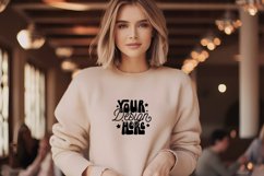 Black Gildan 18000 Mockup, Black Crewneck Mockup, Oversize Product Image 1