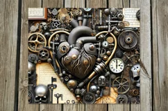 Steampunk hearts | love Skinny tumbler sublimation designs 2 Product Image 5