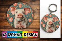 Farmyard Friends Round Sublimation Product Image 1