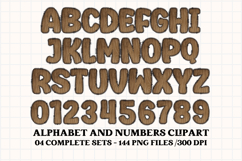 Fall Autumn Alphabet png clipart, fall autumn letters doodle Product Image 3