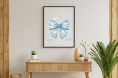 Minimalist Cloudy Sky Coquette Bow Clipart Product Image 9