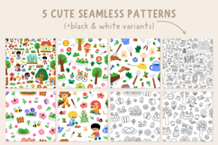 Garden clipart, patterns, backgrounds, designs for kids Product Image 9