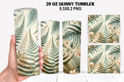 Flower Skinny Tumbler 20oz Wrap Design, Animal Tumbler Wrap Product Image 1