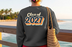 Retro Class of 2027 PNG Sublimation Design, Product Image 6