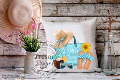 Summer Vibes Beach Tote Graphic Tee Tropical Vacation Style Product Image 9