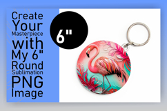 Whimsical Circle Design for Sublimation , Flamingo Product Image 1