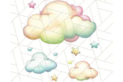 Fairy Tale Unicorn PNG Pastel Magic Clipart, Fantasy Rainbow Product Image 5