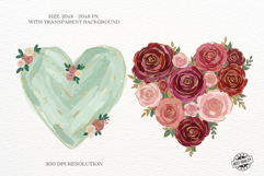 Brushstrokes Valentine Hearts Clipart Product Image 2