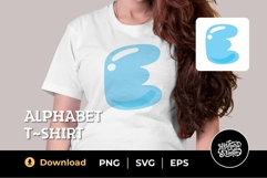 Letter E Blue Bubble Alphabet Product Image 1
