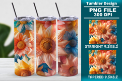 3D floral tumbler wrap design Product Image 1