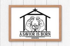 A Savior Is Born Svg, Christian Christmas Svg, Nativity Svg. Product Image 5