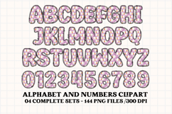 Easter Day Digital Papers, easter day doodle letters Product Image 3