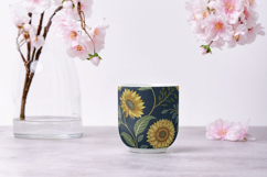 Vintage Sunflower Seamless Pattern Bundle, Watercolor Product Image 9