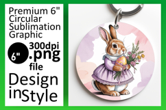 Stylish Circle Design for Car Coasters , Easter Bunny Product Image 1
