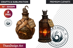 Halloween Hag&#039;s Potions PNG Clipart spooky gothic bottle Product Image 1