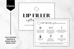 Lip Filler Aftercare Card Template - Minimalist Product Image 1