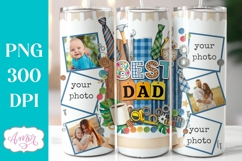 Best Dad Photo tumbler wrap PNG, Father's Day tumbler PNG Product Image 1