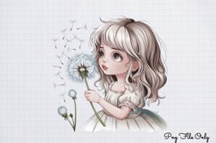 Blowing Dandelions Clipart PNG Product Image 1
