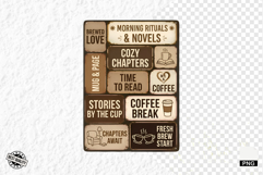 Coffee &amp; Reading Signs PNG Clipart Product Image 1