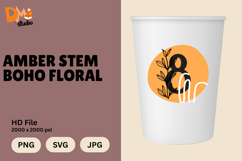Amber Stem Boho Floral Monogram Product Image 1