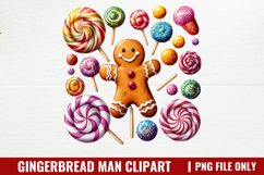 Gingerbread Man Clipart P4 Bundle PNG Product Image 10