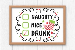 Naughty Nice Drunk Svg, Funny Christmas Checklist Svg. Product Image 6