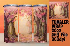 Detailed 3D Landscape Tumbler Wrap for Sublimation Product Image 1