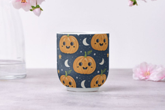 Funny Pumpkin Starry Night Seamless Pattern, Digital Paper Product Image 9