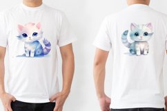 Lover Cat Watercolor 34 Cliparts Collection Ai Generated Art Product Image 9