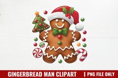 Gingerbread Man Clipart Bundle PNG Product Image 10