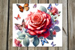 Valentine rose | Skinny tumbler Sublimation design bundle Product Image 9