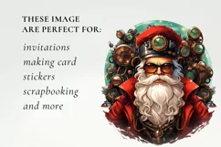 Steampunk Santa Claus Clipart, Santa Claus steampunk png Product Image 3