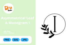 Asymmetrical Leaf Monogram Product Image 1