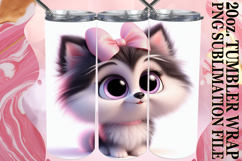 Bright love 20oz tumbler wrap, 3D Dog Product Image 1