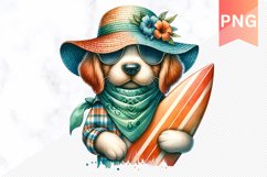 Summer Dog Sublimation - Clipart PNG Design Product Image 1