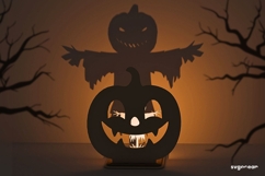 Halloween Shadow Candle Holders Bundle | Laser Cut | SVG Product Image 12