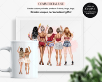 Beach Girls Clipart Portrait Creator Product Image 6