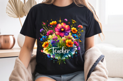 Floral Teacher PNG - Teacher Appreciation Sublimation Product Image 8