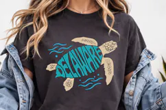Delaware SVG | Sea Turtle Word Art | Coastal PNG | Beach Cut Product Image 3