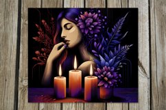 Girl in purple | 8 modern skinny tumbler Sublimation designs Product Image 9