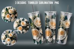 20 oz Tumbler Wrap | Rose Tumbler Wrap Sublimation Design PN Product Image 2